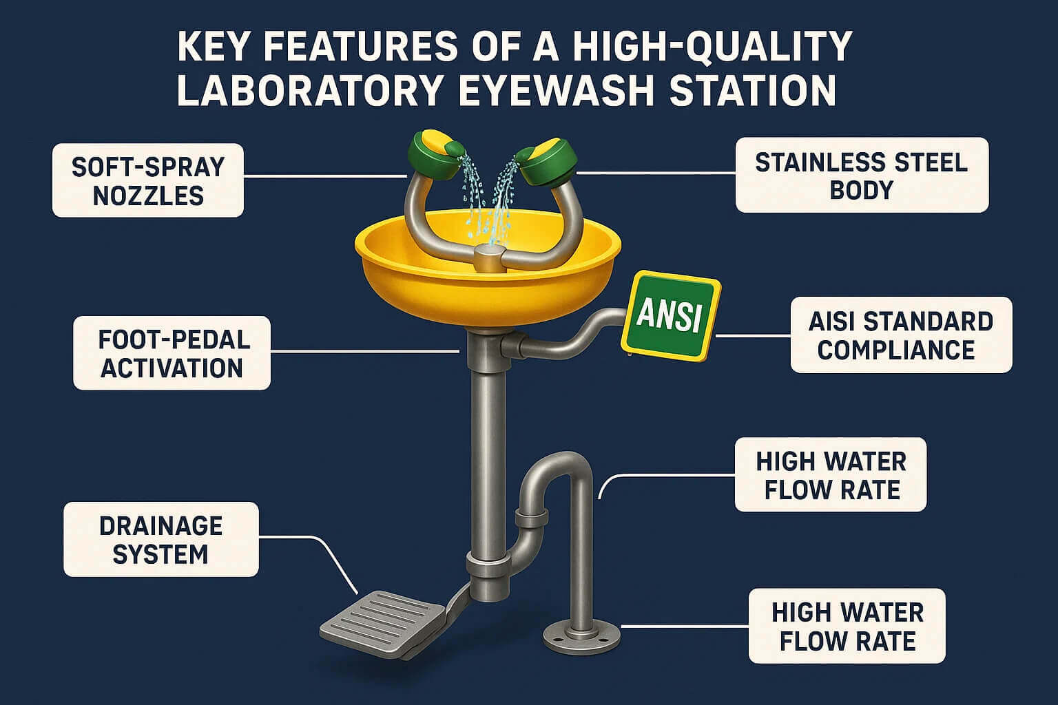 Top Laboratory Eye Wash Equipment for Chemical & Research Labs