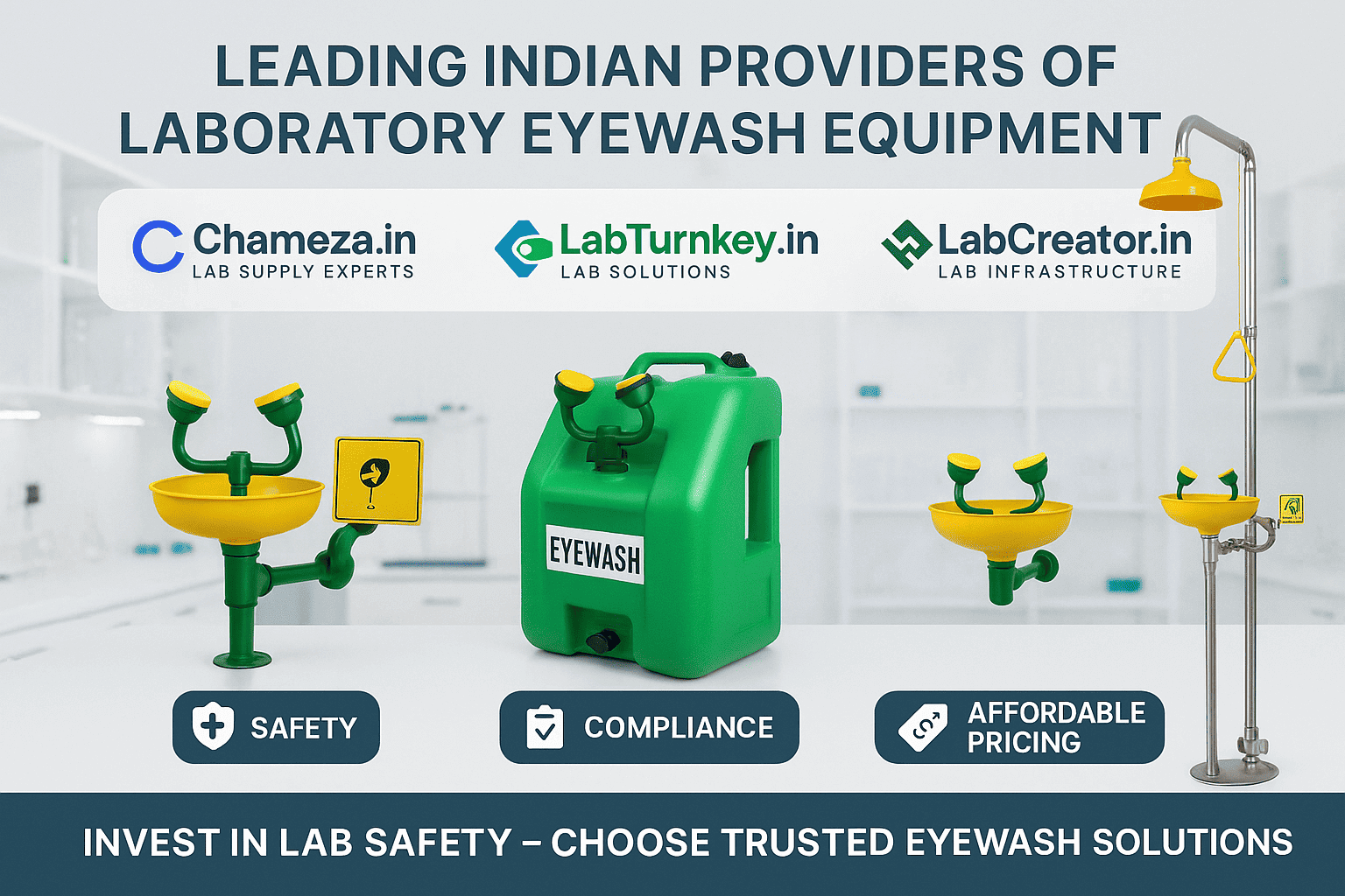 Top Laboratory Eye Wash Equipment Brands in India