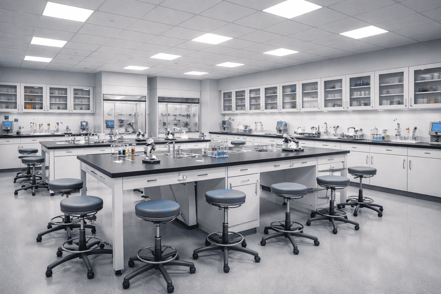 Integrating Stools, Tables, and Cabinets into a Coherent Layout